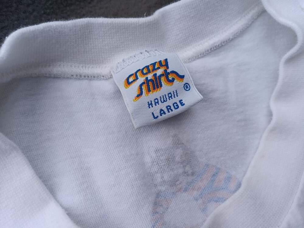 B Kliban Hawaii Cats Ice Cream White Double Sided Large Vtg Crazy Shirts Mint - Picture 5 of 8